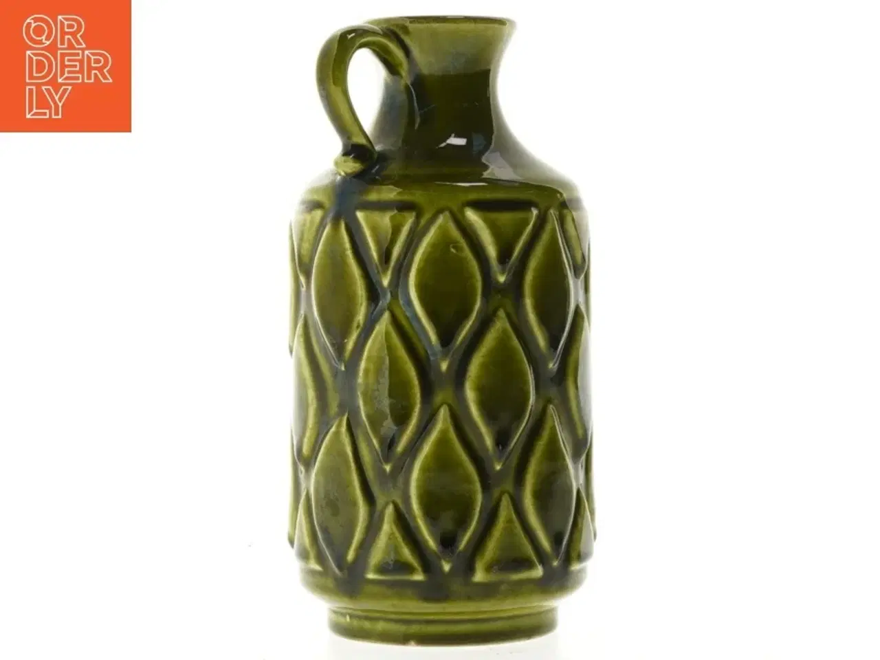 Billede 4 - Grøn keramik vase, 1541/18 (str. 18 cm)