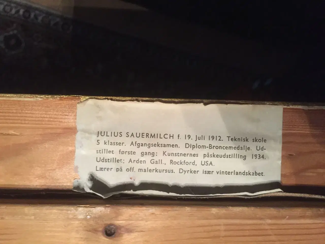 Billede 3 - Julius Sauermilch oliemaleri købt 1956 