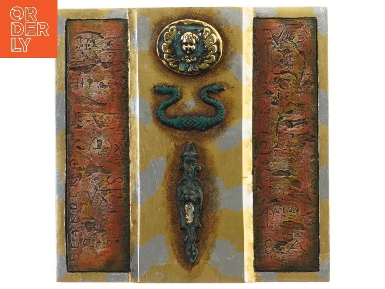 Billede 1 - Dekorativ kunstværk med ramme (str. 22x22 cm)