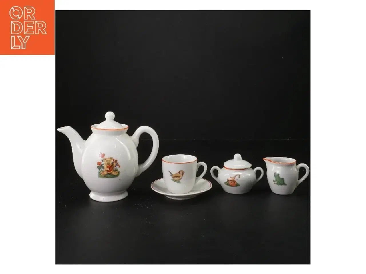 Billede 1 - Gammelt Miniature børne tesæt med dyr motiver (str. 13x16,5 til5,5x7 cm)