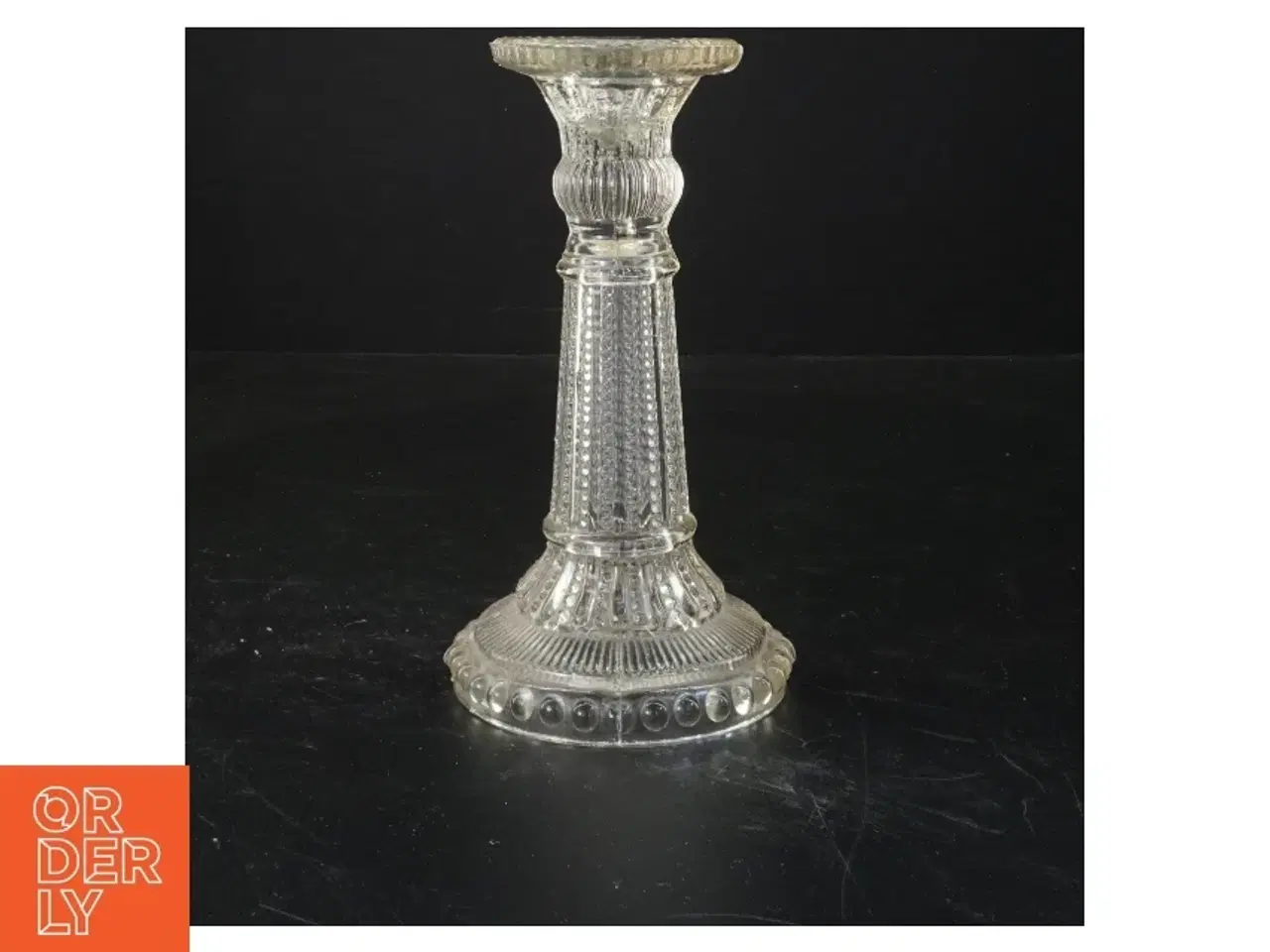 Billede 1 - Lysestage i glas (str. 18 cm)