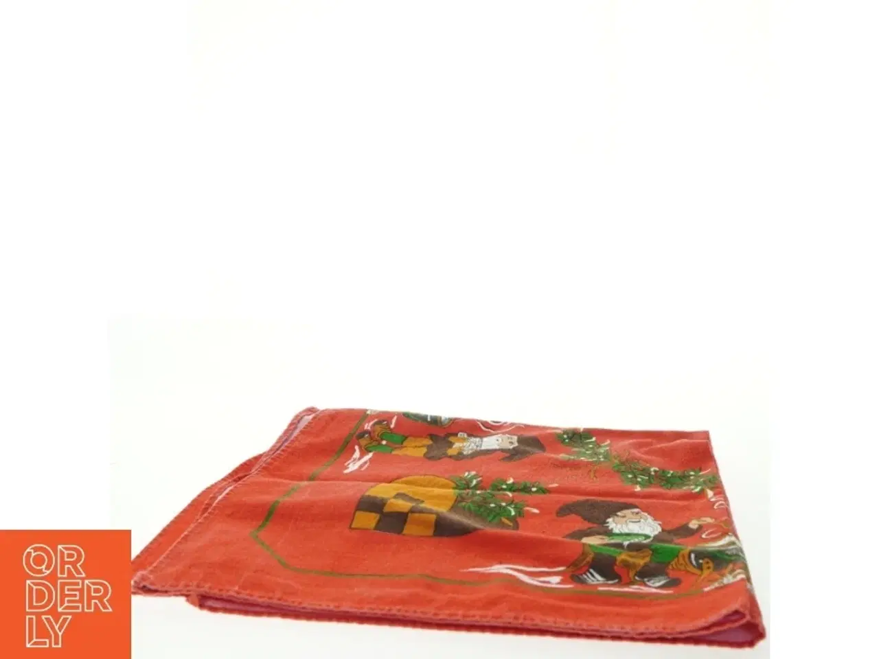 Billede 2 - Juledug med nissemotiv (str. 76x73 cm)