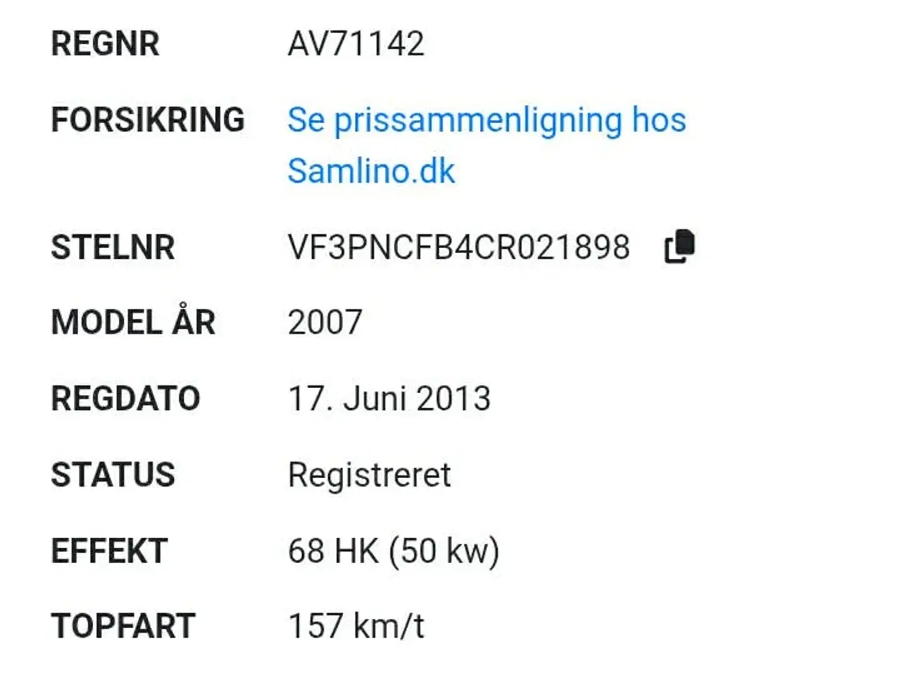 Billede 1 - Rød peugot i fin stand