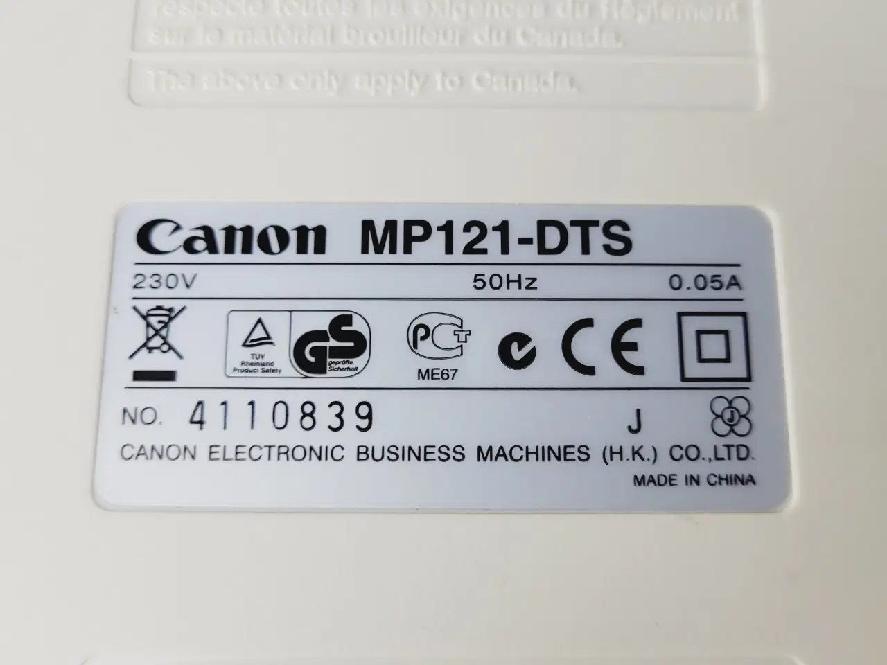 Billede 6 - ⭐️· Canon MP121-DTS Regnemaskine m. Printer