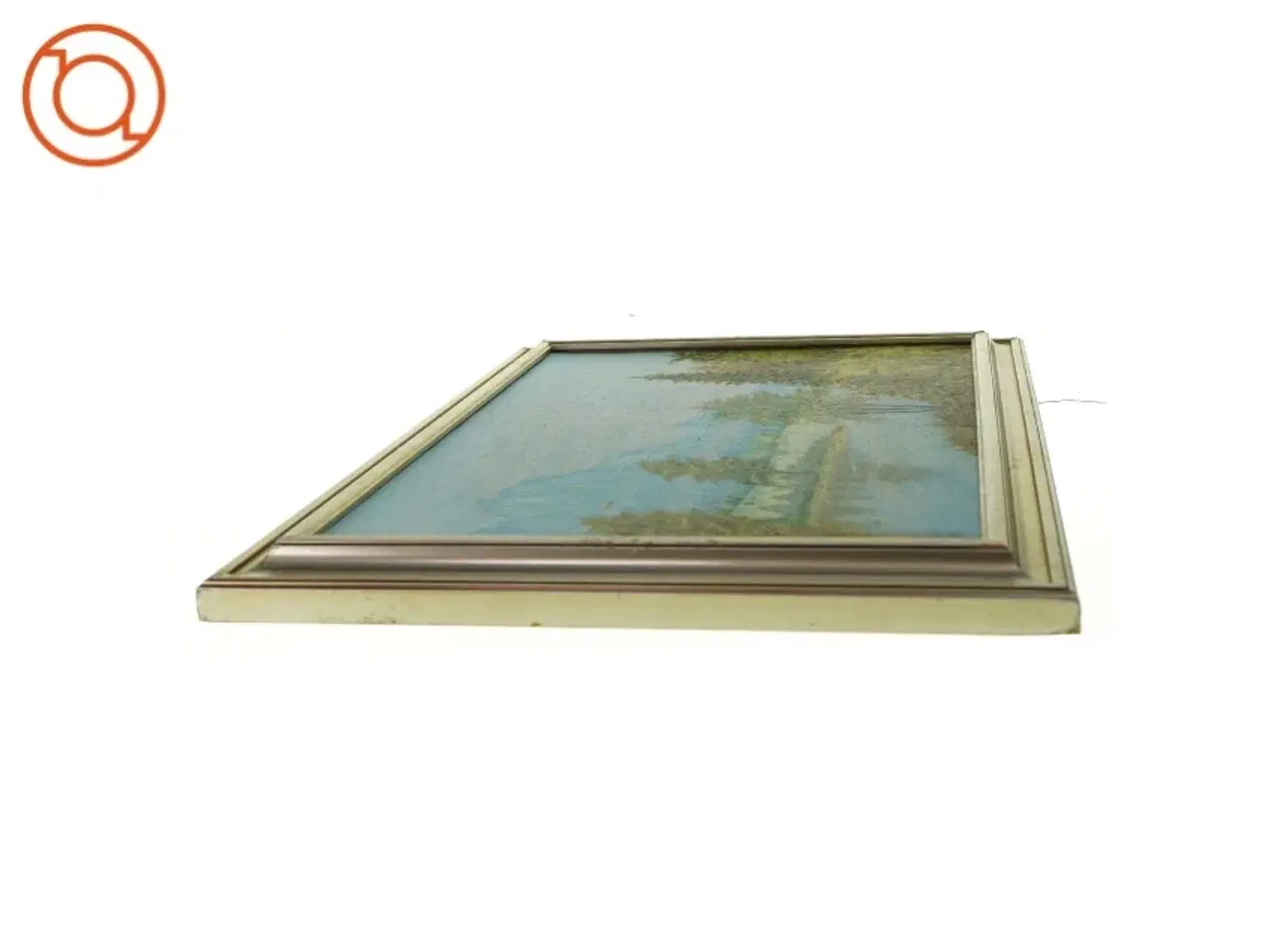 Billede 3 - Maleri i ramme natur billede  Ukendt (str. LB:62,5x46cm)