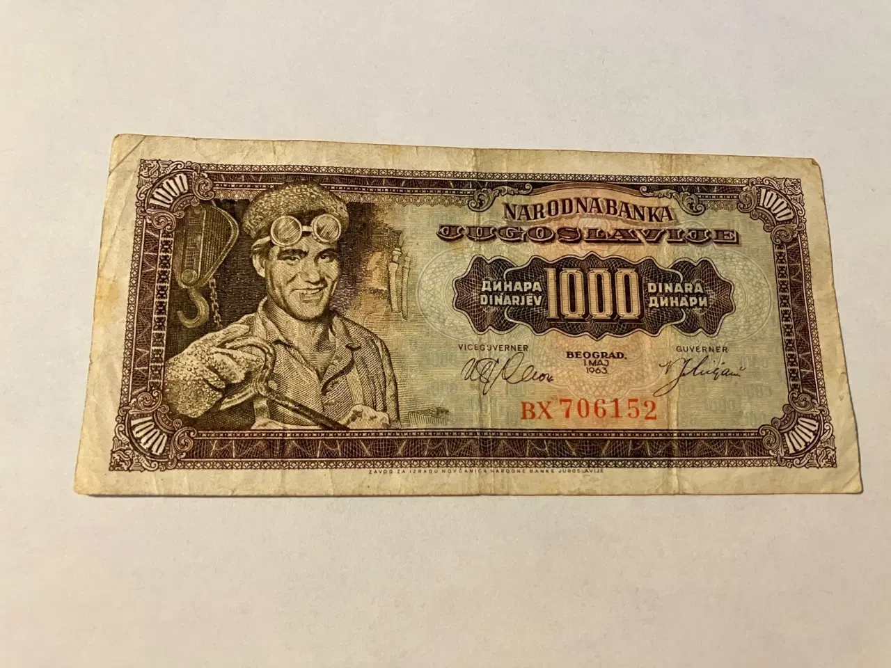 Billede 1 - 1000 Dinara Yugoslavia 1963