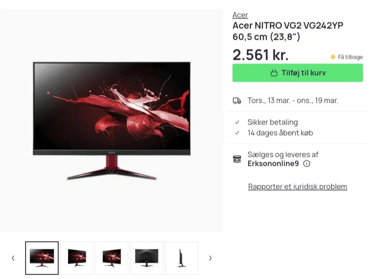 Billede 3 - ASUS RGB Gamer Pc+24" Nitro Gamer Skærm