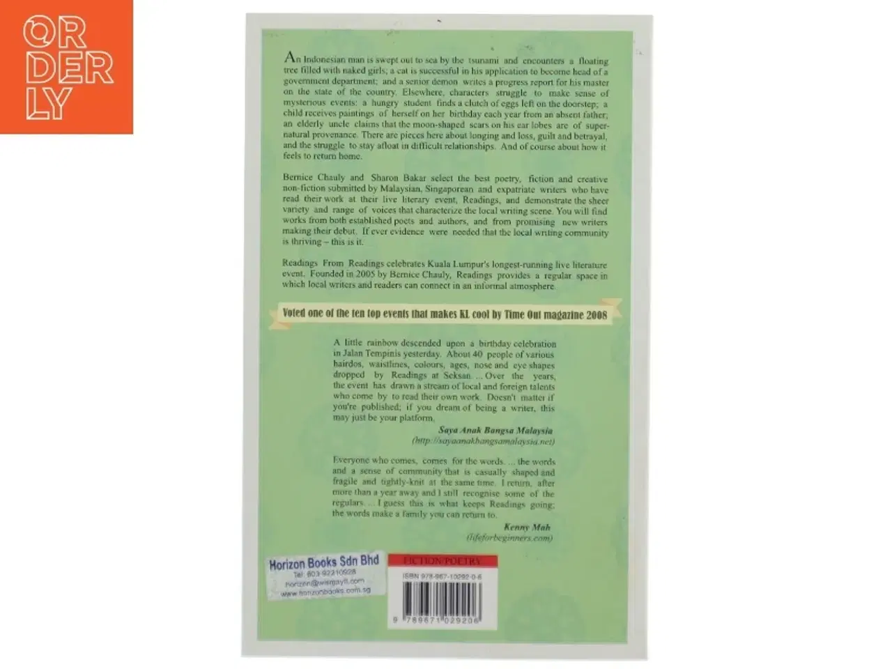 Billede 2 - Readings from Readings: New Malaysian writing af Bernice Chauly (Bog)