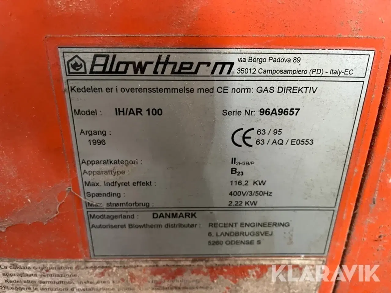 Billede 6 - Oliefyr Blowtherm IH/AR 100