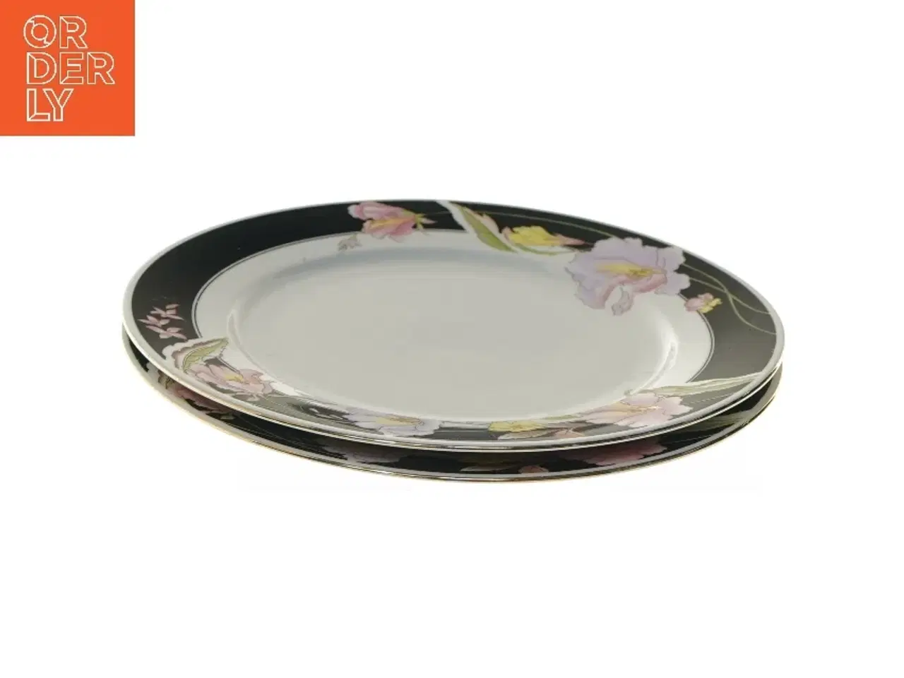 Billede 4 - Porcelænstallerkener med blomstermønster fra Lynns (str. 2 styk, ø 27 cm)