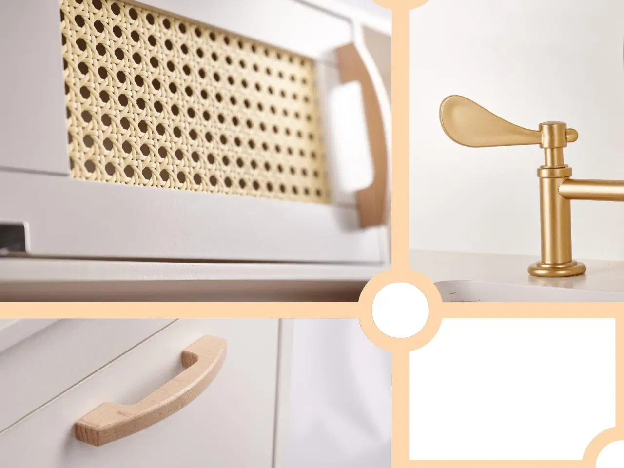 Billede 10 - Legekøkken i træ med retro look og boho tilbehør – MDF, lys og lyd