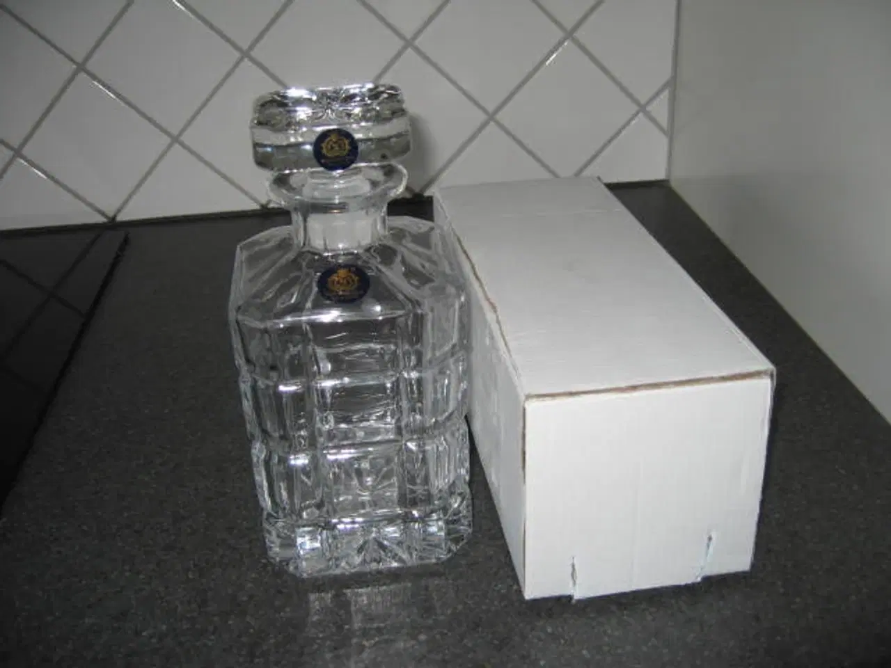 Billede 4 - Glas karaffel faset slebet med prop