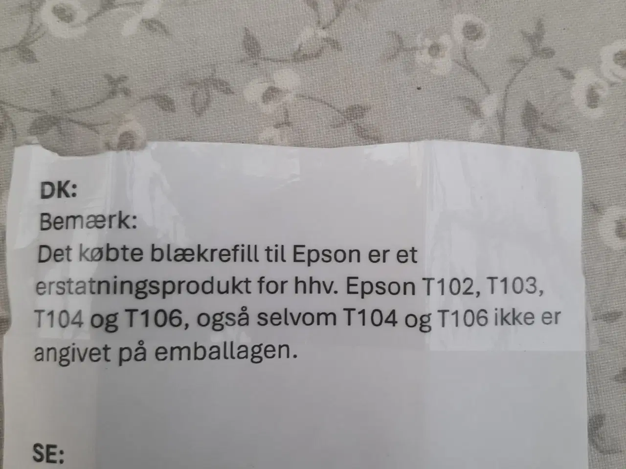 Billede 1 - Printer blæk