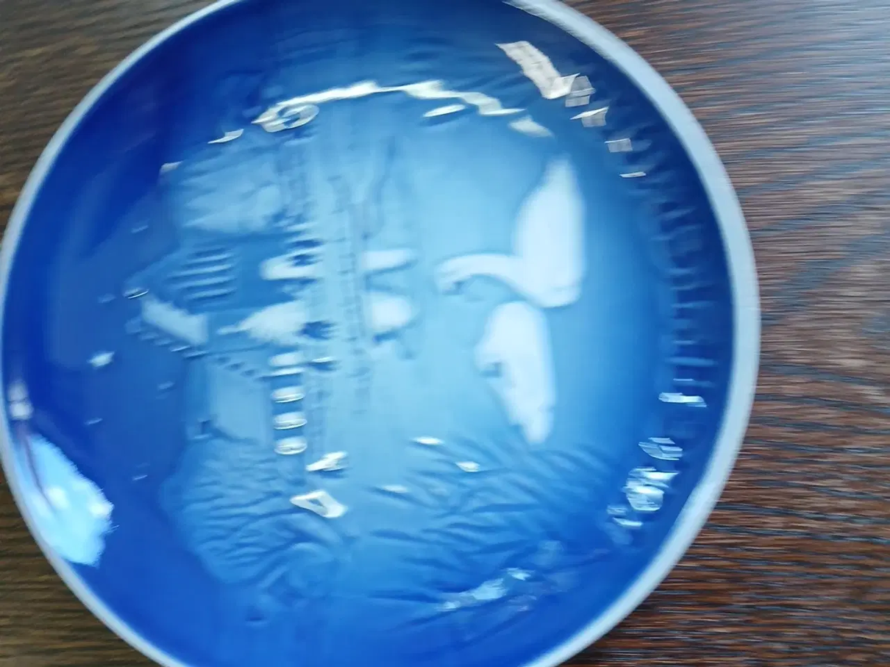 Billede 4 - Bing & Grøndahl Juleplatte 1974 Porcelæn Blå Hvid