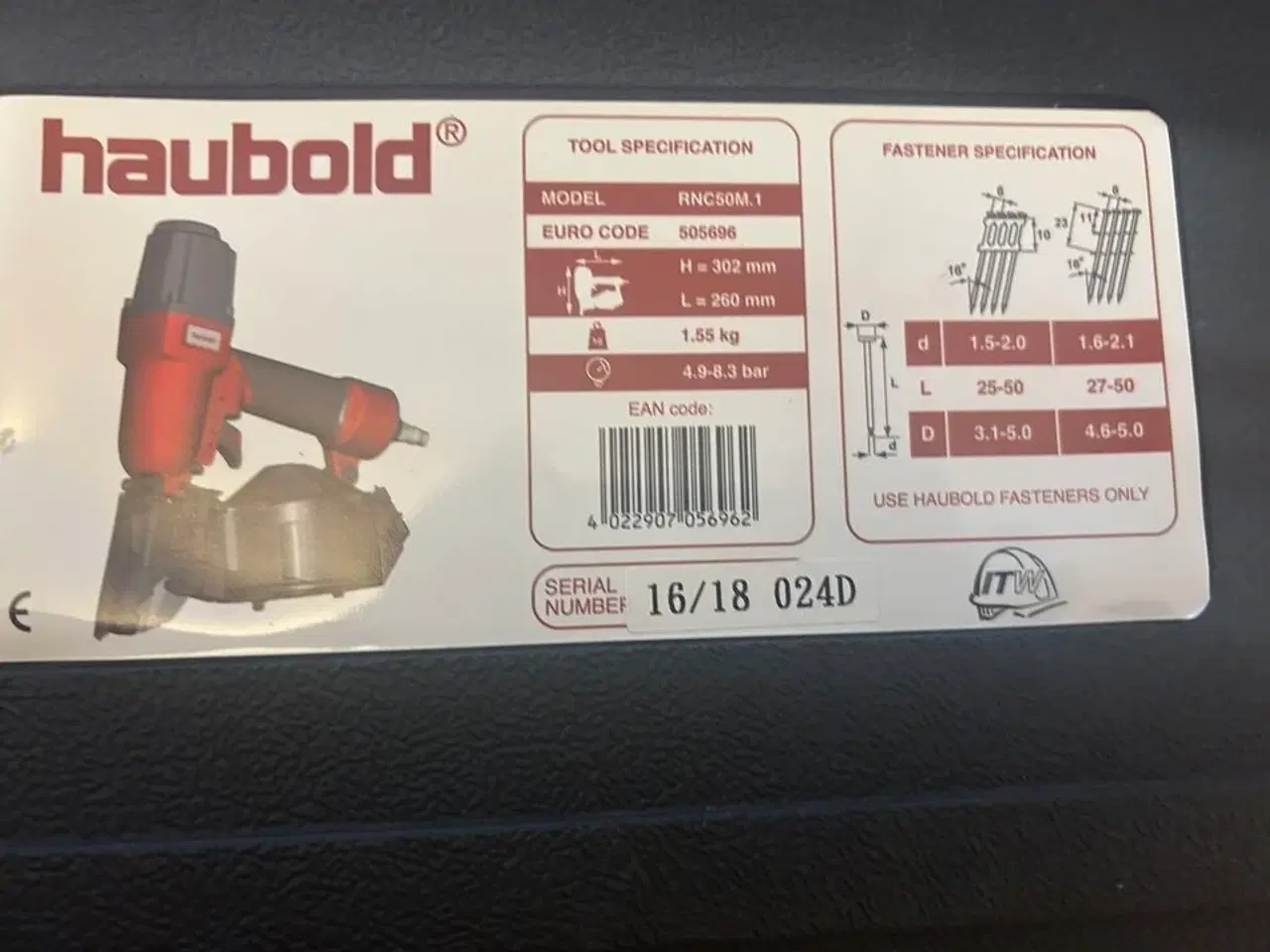 Billede 2 - HAUBOLD Tromlesømpistol 16/18