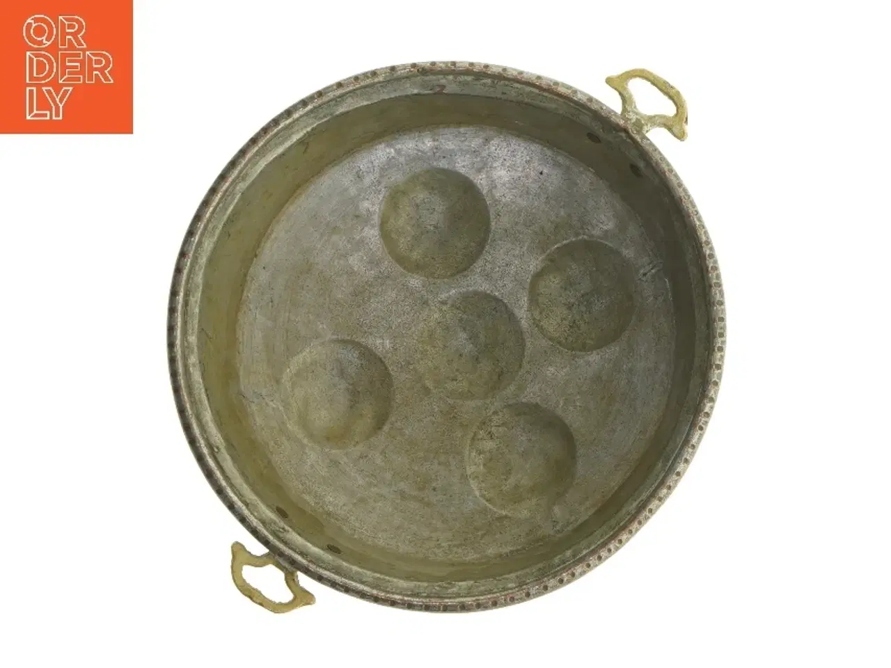 Billede 5 - Gammel kobber æbleskivepande (str. 35 cm)