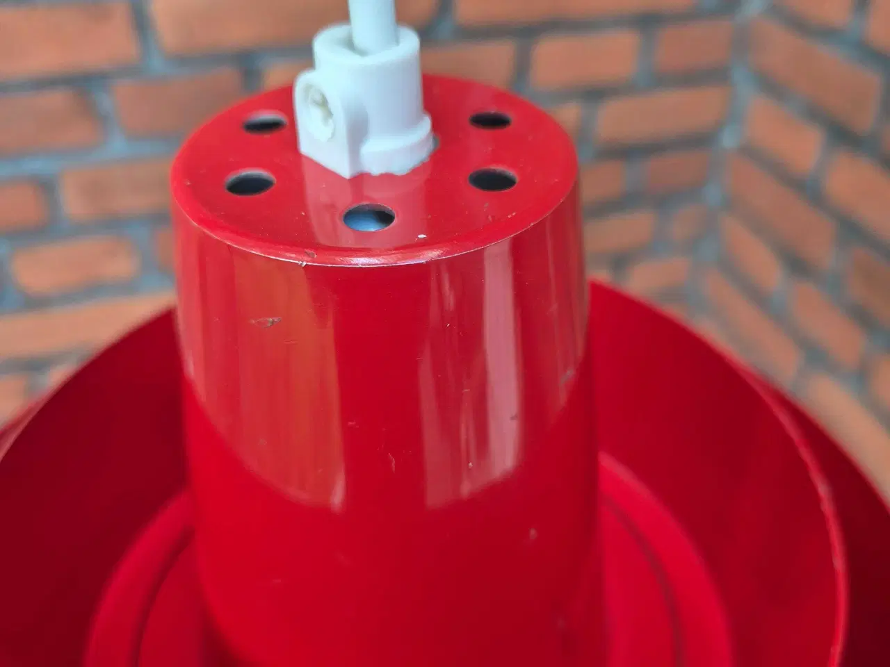 Billede 9 - Knaldrød klassisk retrolampe 