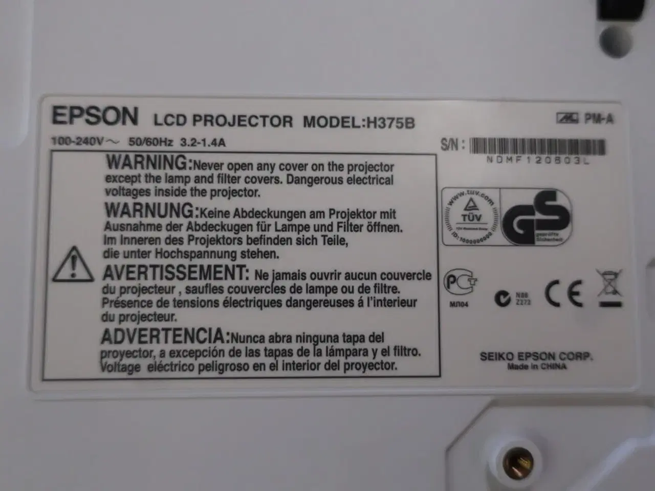 Billede 4 - Projektor EPSON EB-X9 H375B