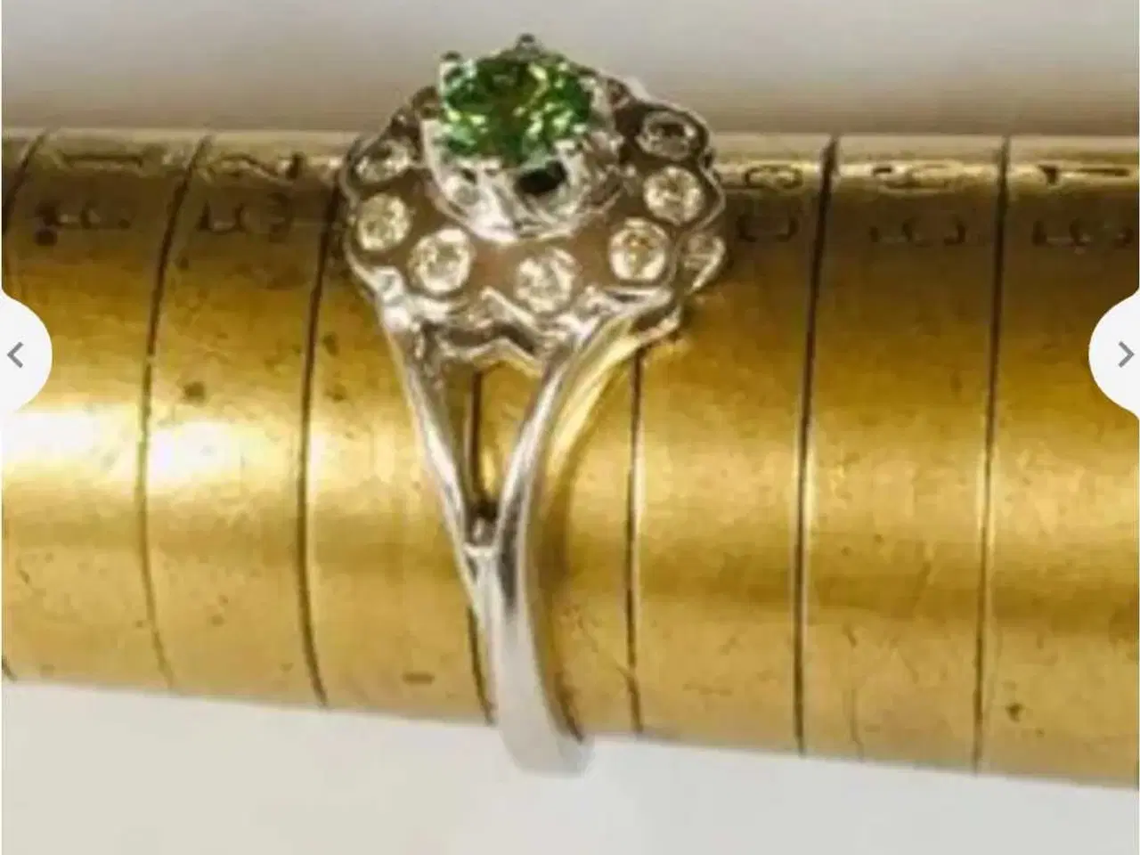 Billede 1 - Guld ring med brillianter