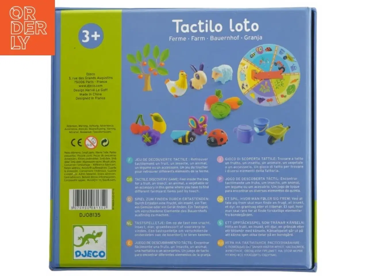 Billede 2 - Djeco Tactilo Loto føle og sansespil fra Djeco (str. 21x21 cm)
