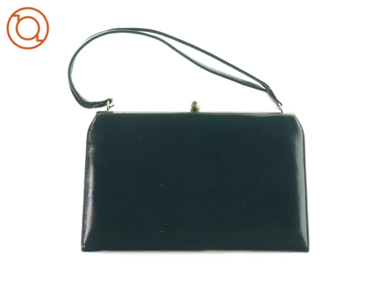 Billede 2 - Vintage læder Håndtaske med klikåbning (str. 27 x 17 cm)