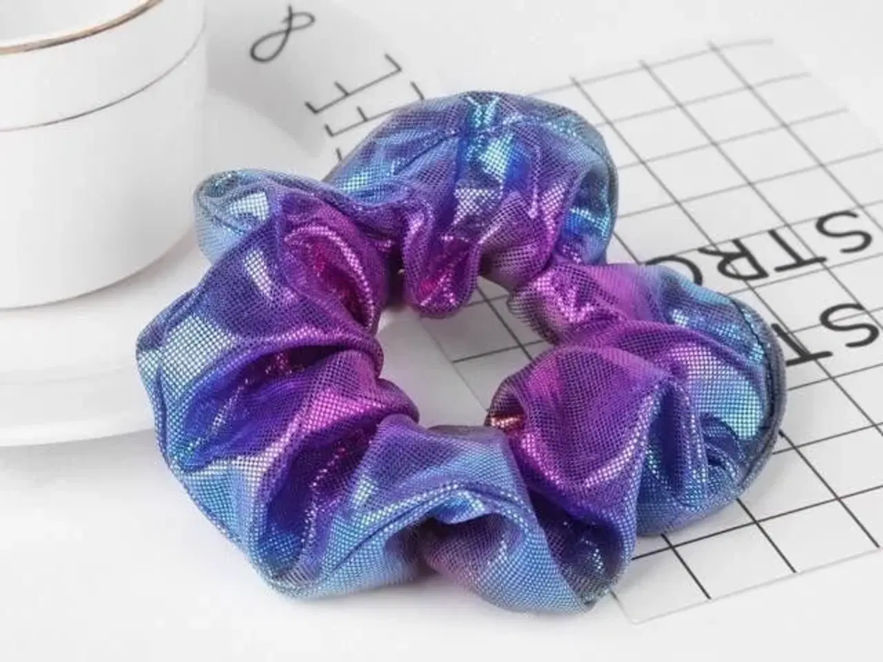 Billede 1 - Smuk scrunchie  med glimmer-effekt