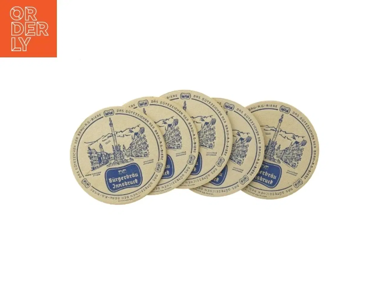 Billede 1 - Vintage ølbrikker fra Burgerbrau Jnnsbrurk (str. Ø. 12 cm)