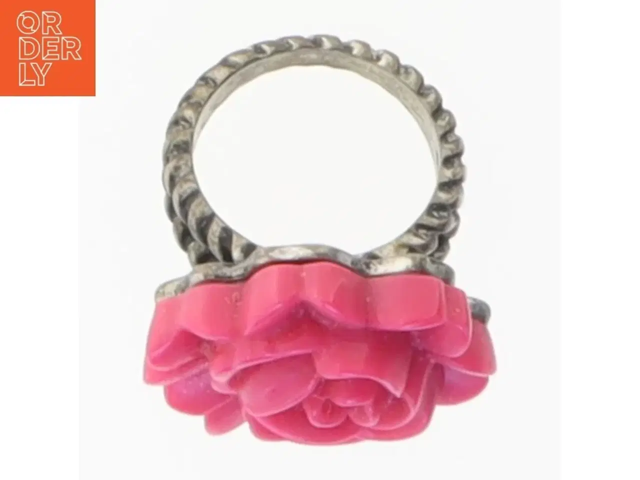 Billede 1 - Rosa blomsterring (str. 56 mm)