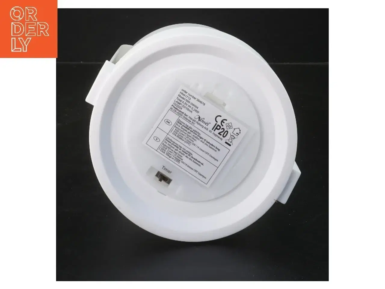 Billede 2 - Hvid lampe med håndtag fra Novea (str. 22 cm)