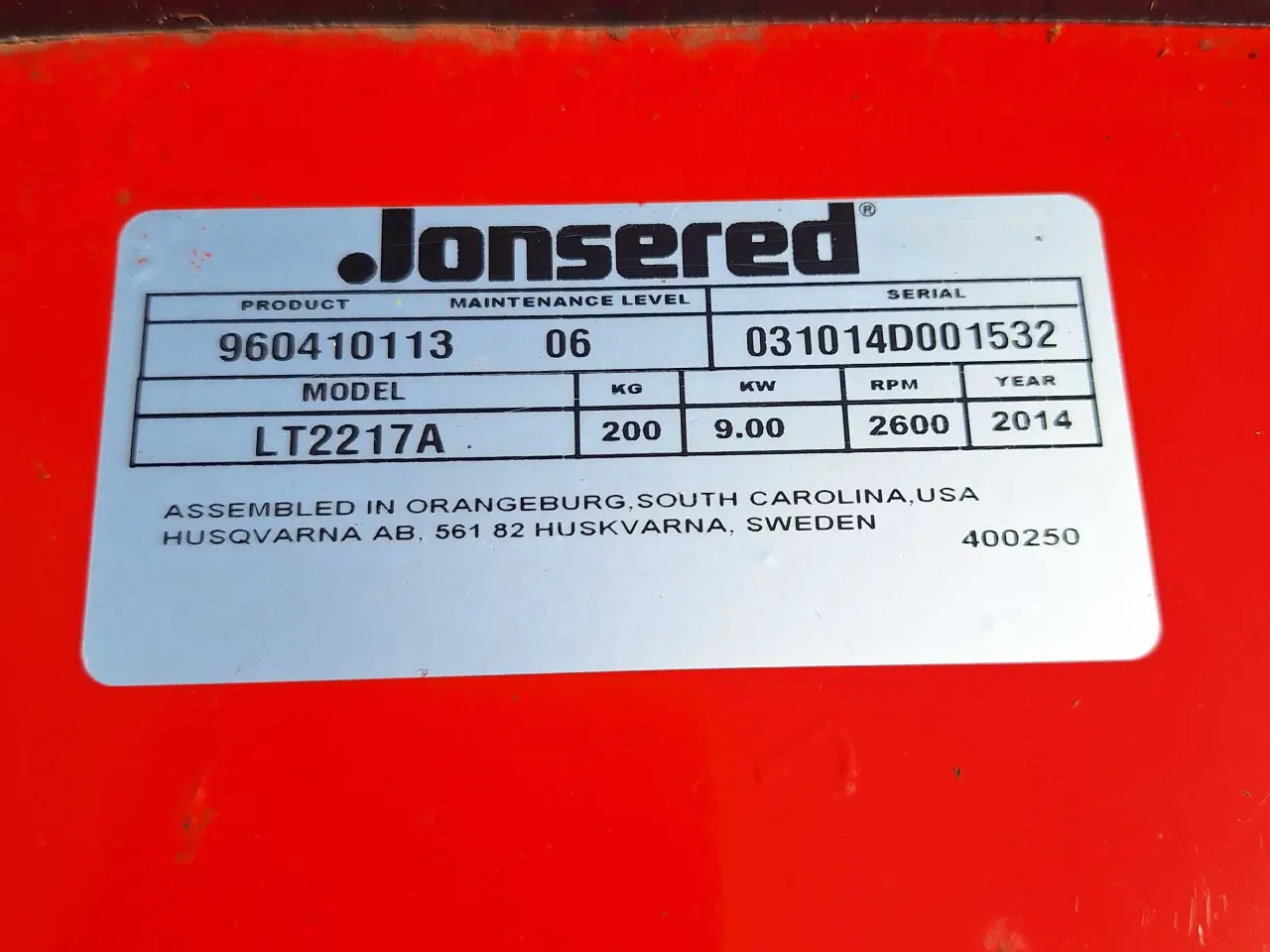 Billede 6 - Havetraktor Jonsered LT2217A 