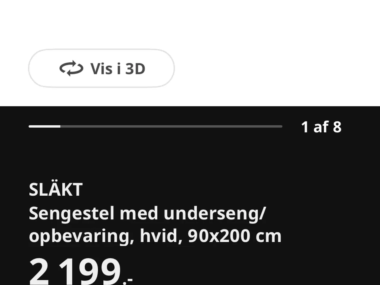 Billede 1 - Ikea Släkt dobbelt seng 