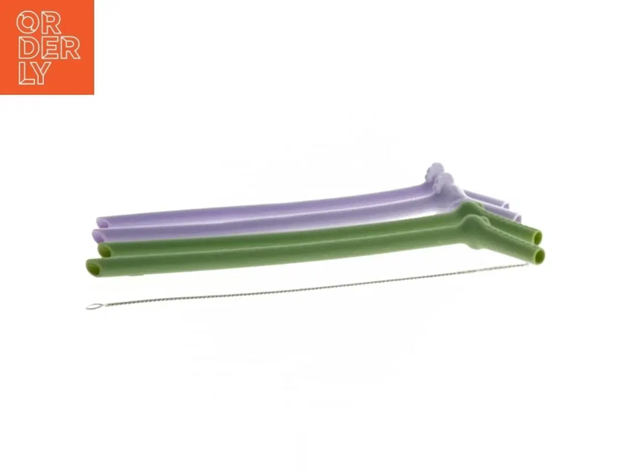 Billede 3 - Genanvendelige sugerør med rengøringsbørste fra Tiger (str. 23 cm. 4 styk)