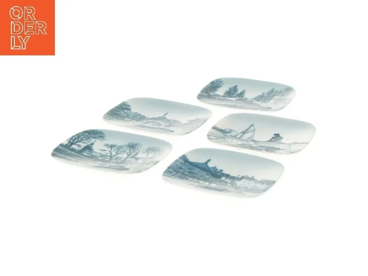 Billede 3 - Danske porcelænsplatter fra Bing & Grøndal (str. 8x8 cm)