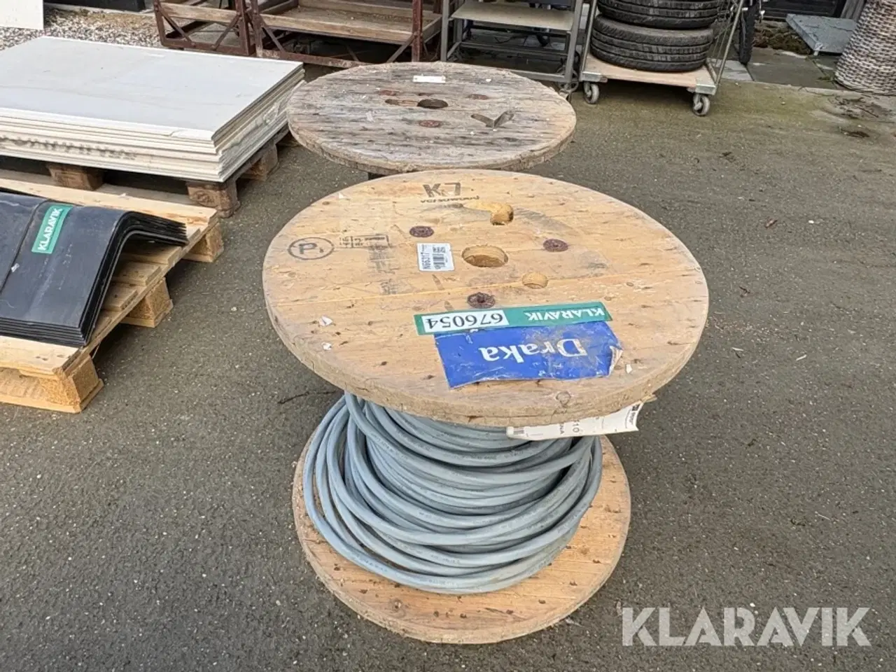 Billede 4 - Kabeltrommel med kabel Draka 2 styk.