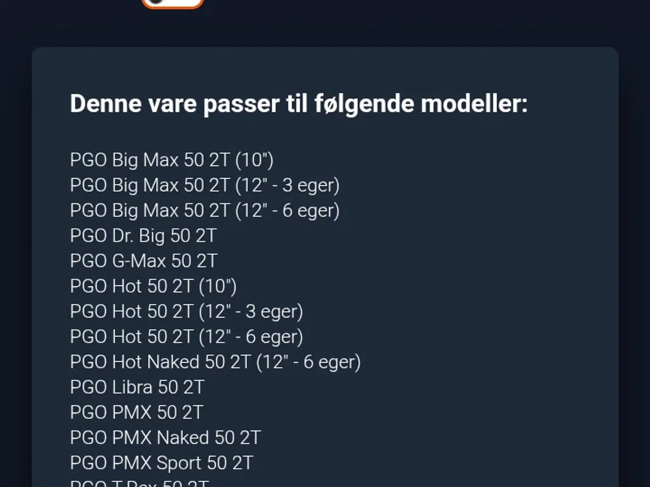 Billede 4 - Ny original Kilerem til pgo 