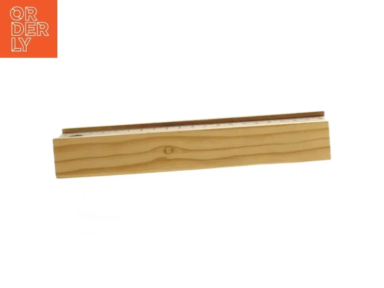 Billede 2 - Træ lineal med holder (str. 20 cm)