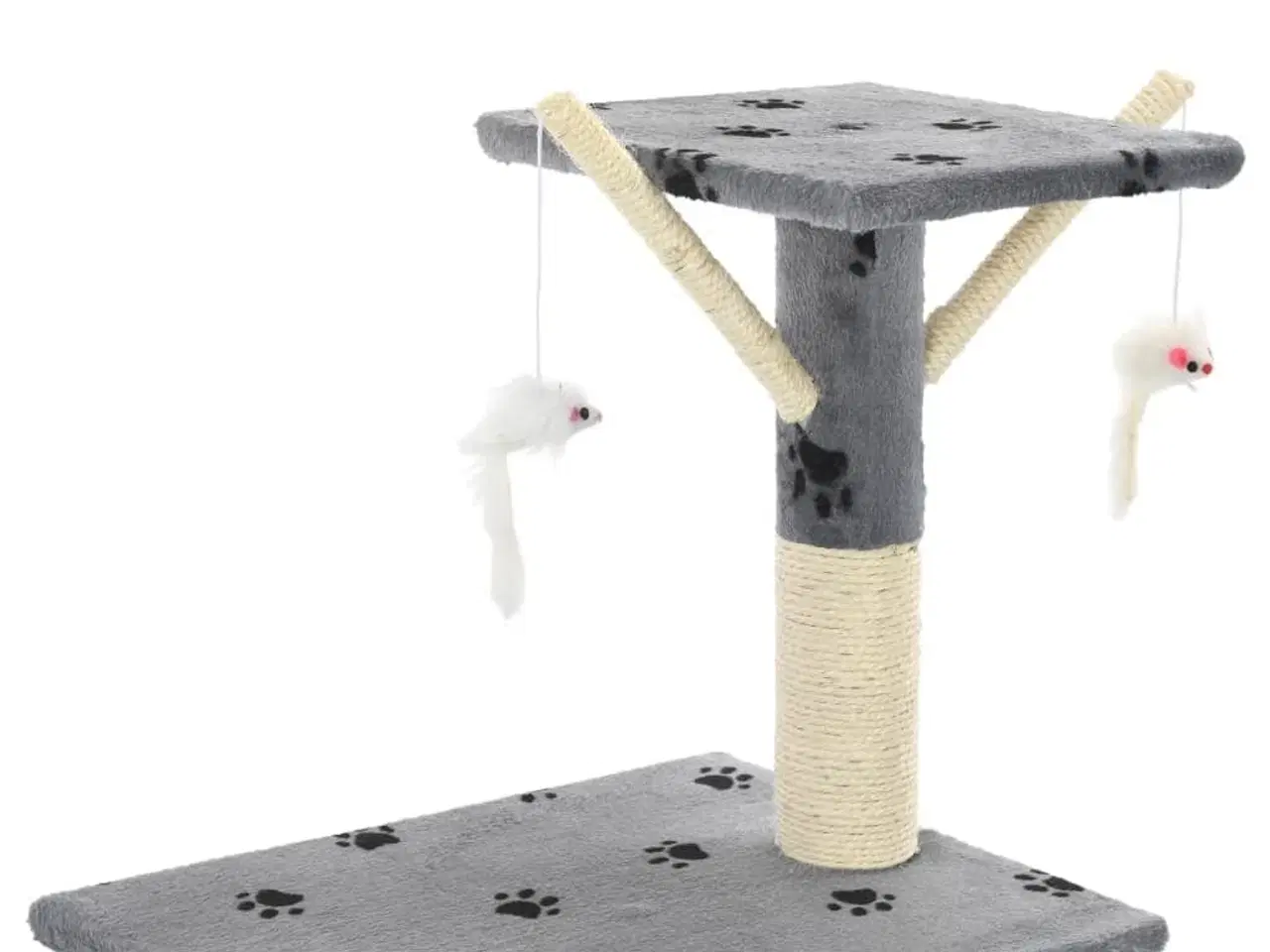 Billede 6 - Kradsetræ til katte med sisal-kradsestolper 138 cm grå poteprint