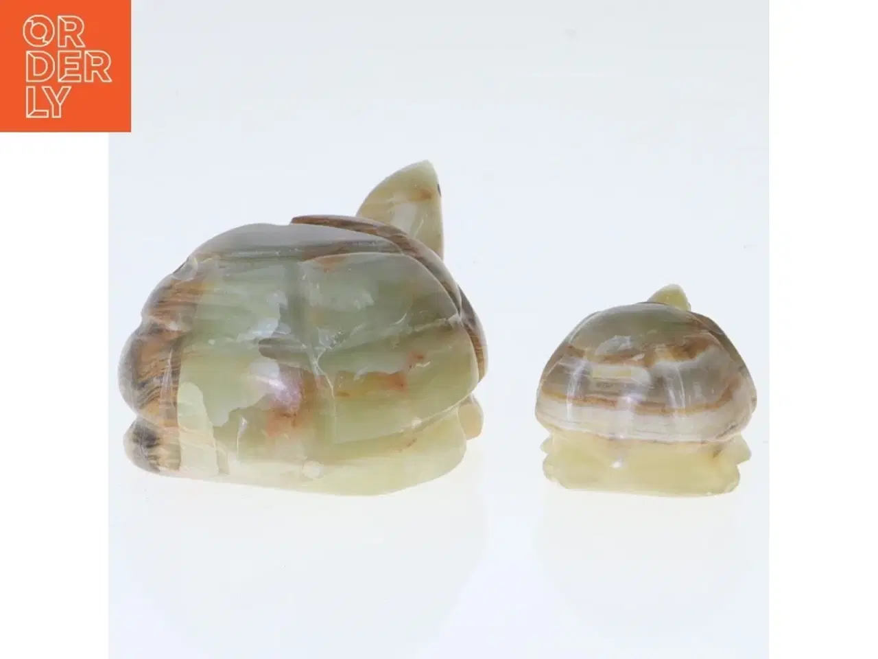 Billede 4 - Onyxfigurer af skildpadder (str. 7 cm. og 4,5 cm)