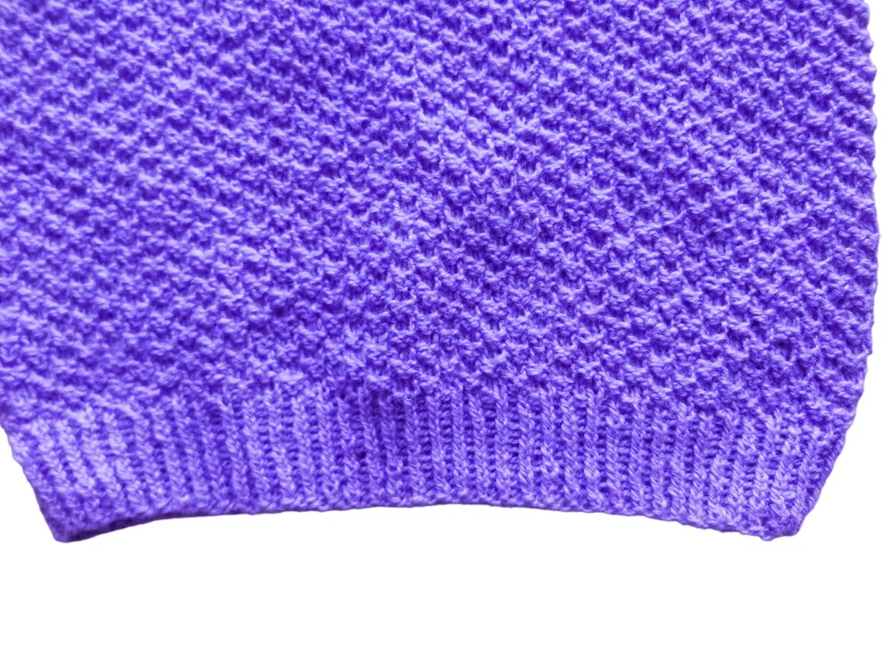 Billede 6 - Håndlavet strikket ærmeløs lilla sweater