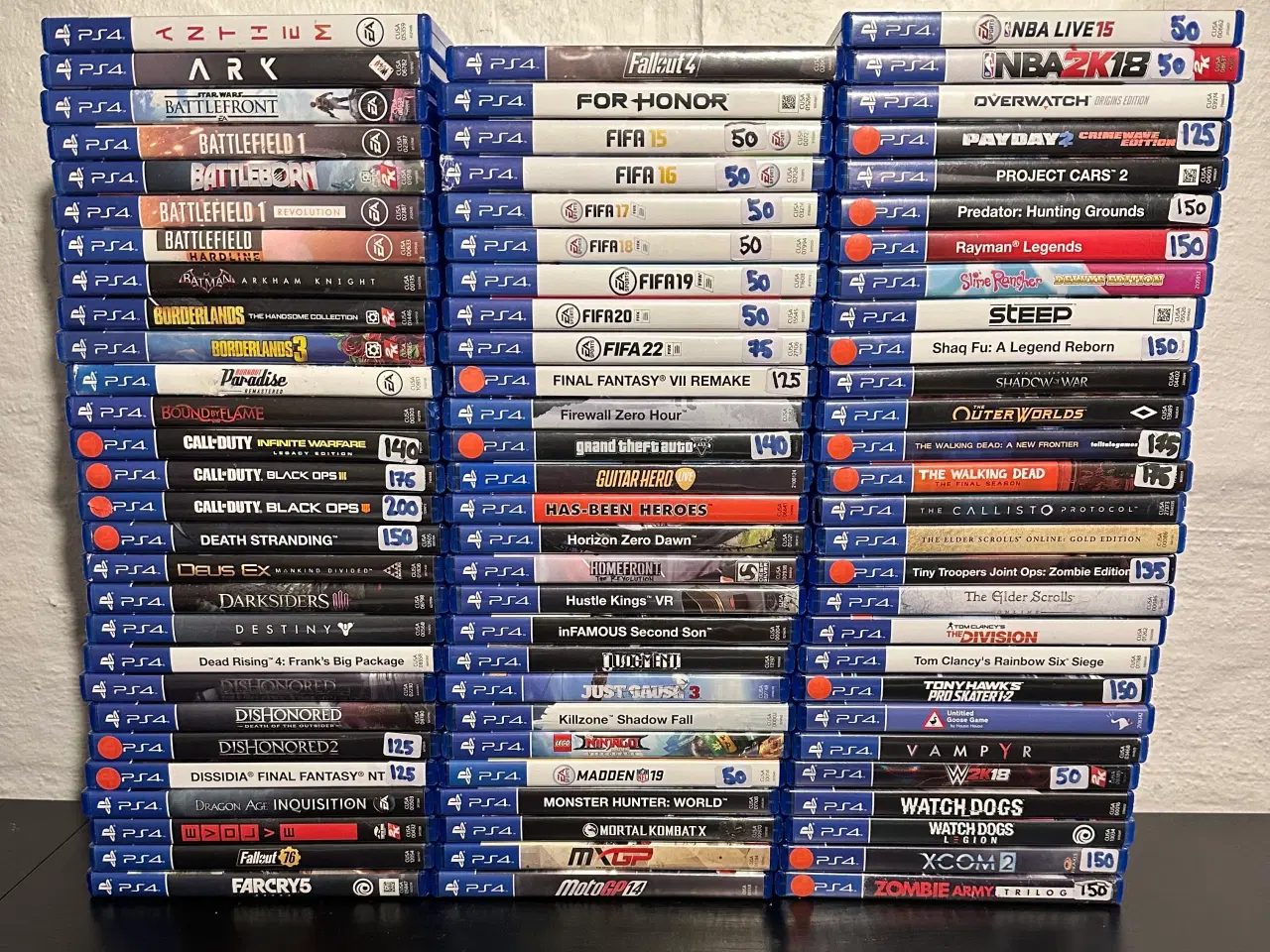 Billede 1 - 83 Stk Playstation 4 / PS4 Spil. De fleste til 100