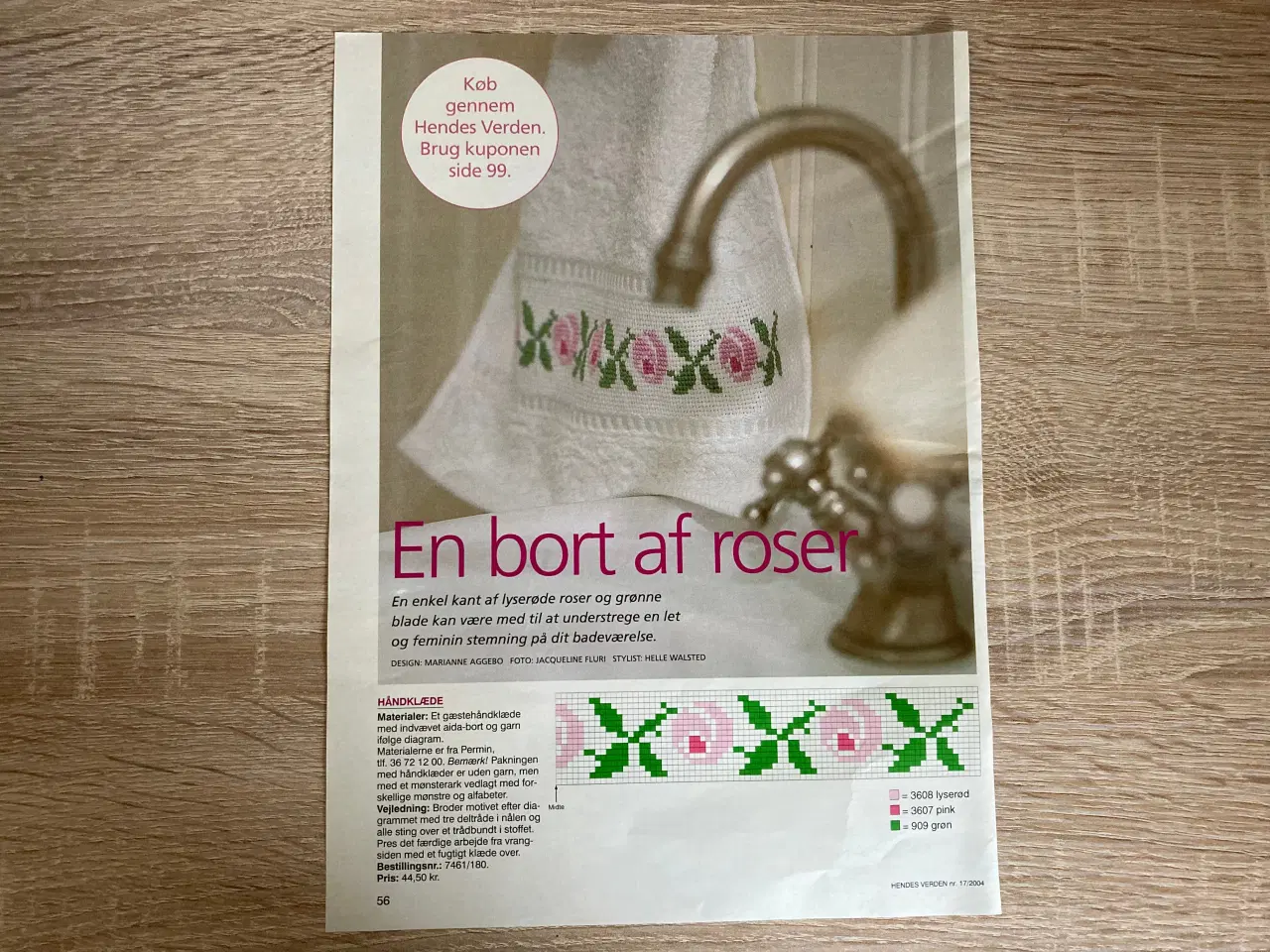 Billede 1 - Broderimønster: Rosenbort