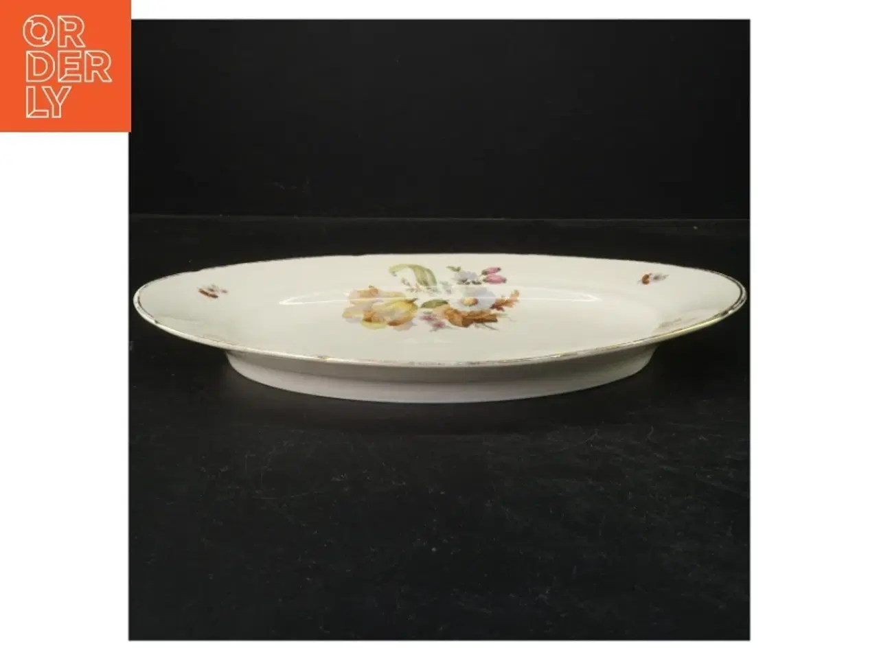 Billede 2 - Porcelænsfad med blomstermønster (str. 32 cm)