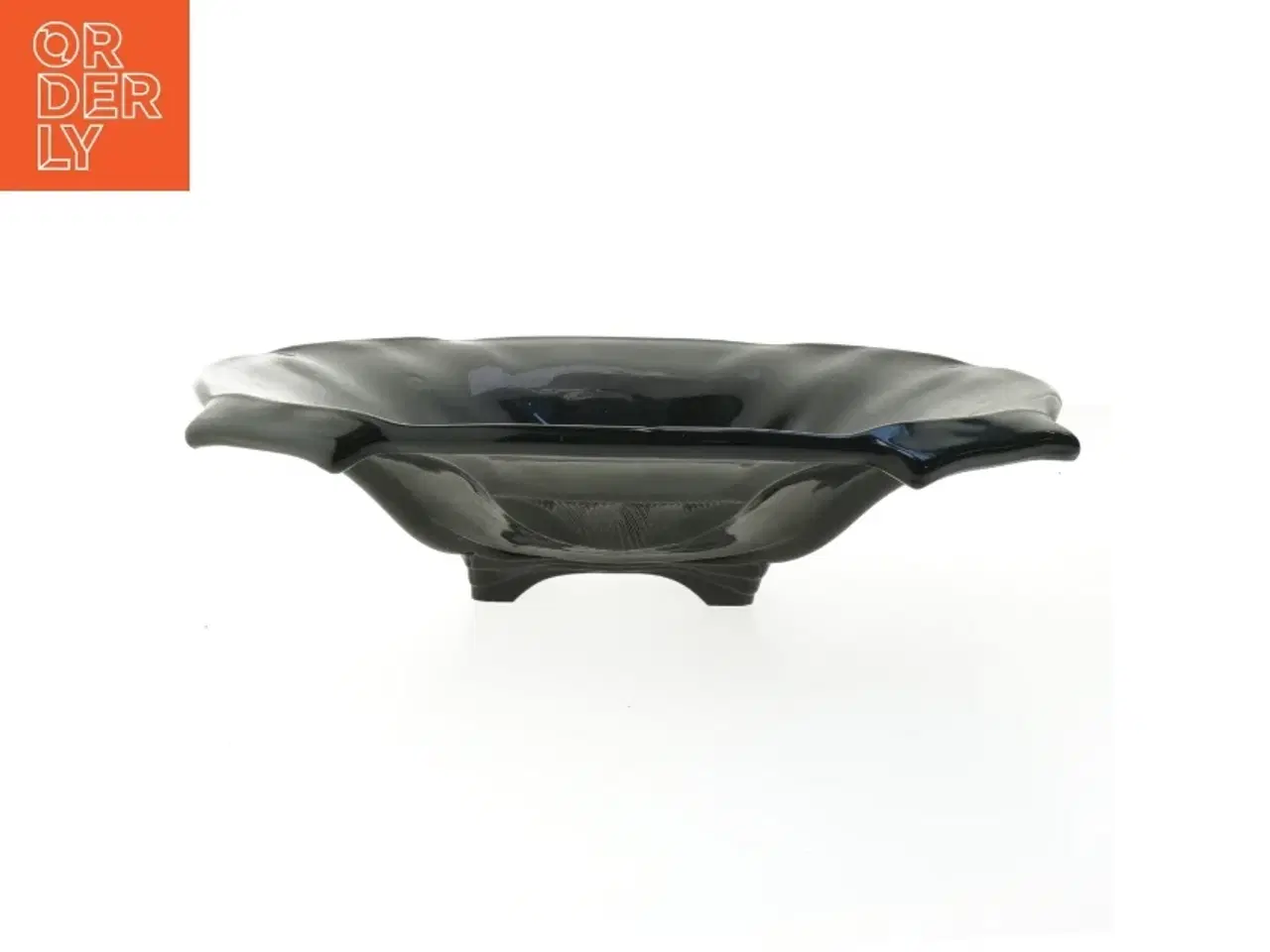 Billede 1 - Sort glas skål (str. Ø 30 cm)