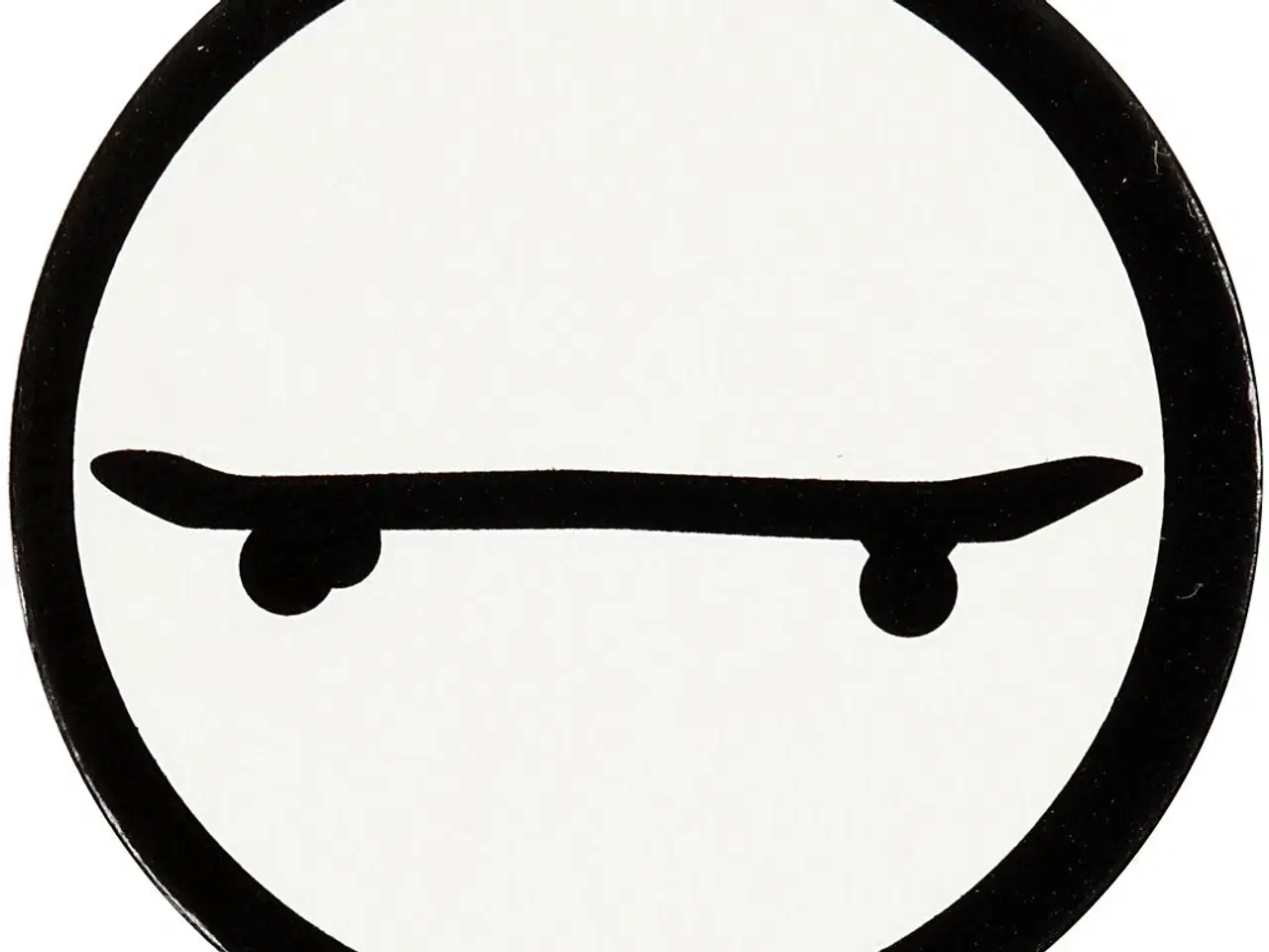 Billede 1 - Kartonmærkat, skateboard, diam. 25 mm, hvid/sort, 20stk./ 1 pk.