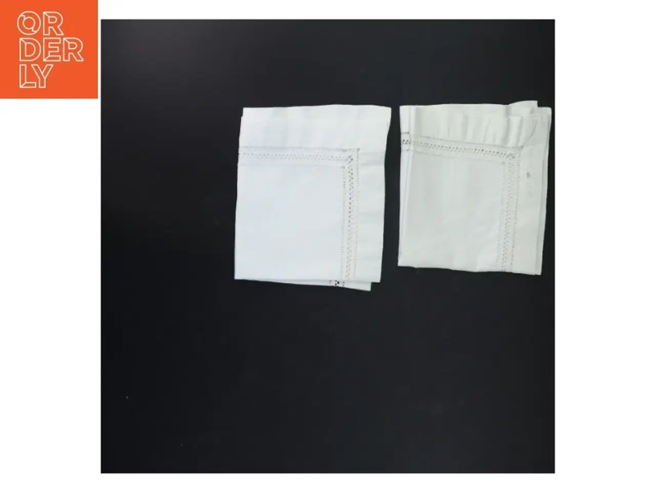 Billede 2 - Hvide tekstilservietter 32x32 cm (str. 32x32 cm)