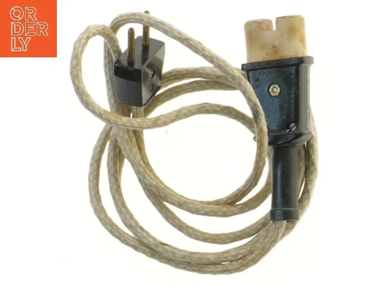 Billede 1 - Gammeldags to-benet stik med stofledning (str. 200 cm)