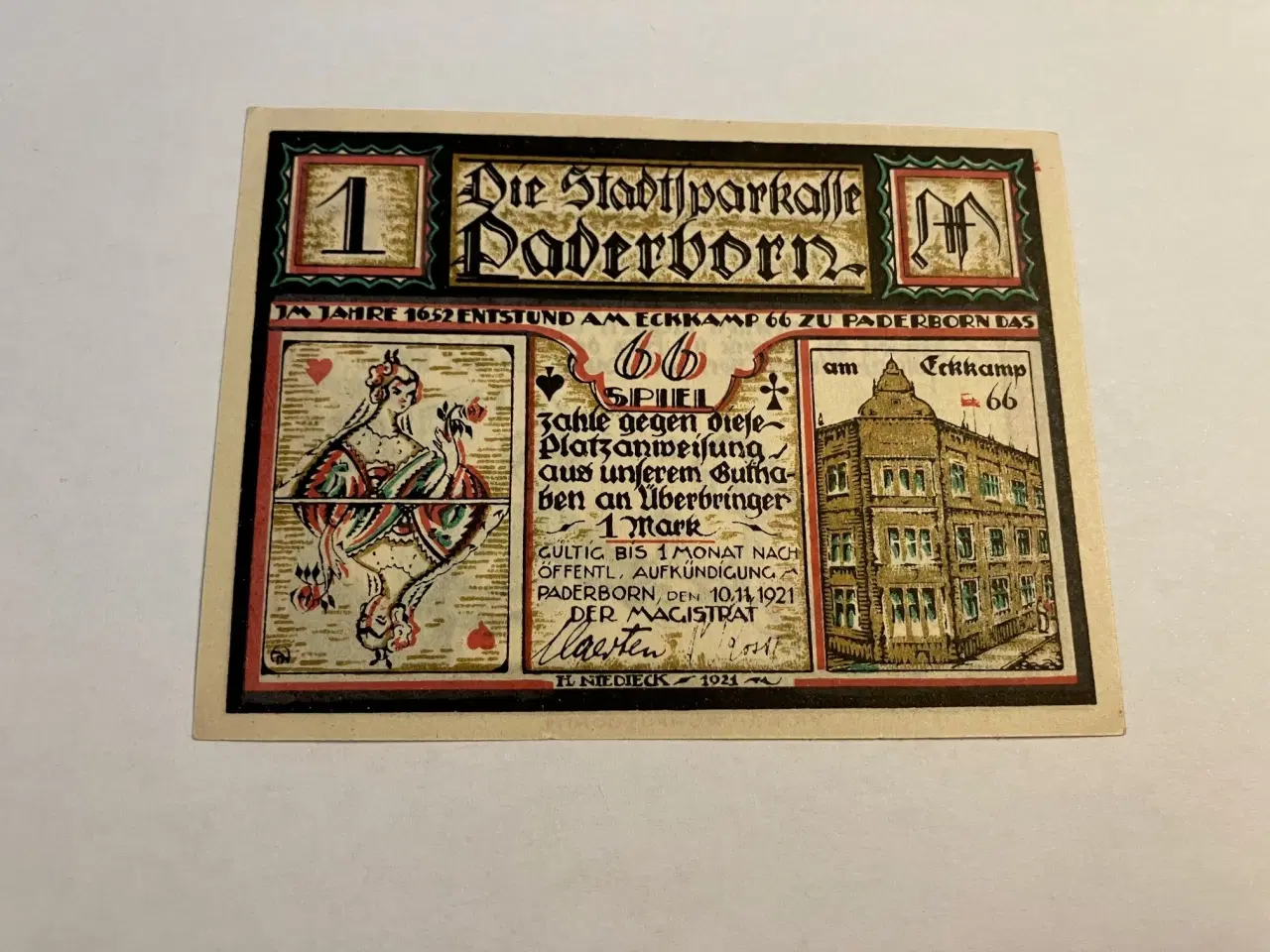 Billede 1 - 1 Mark Paderborn 1921