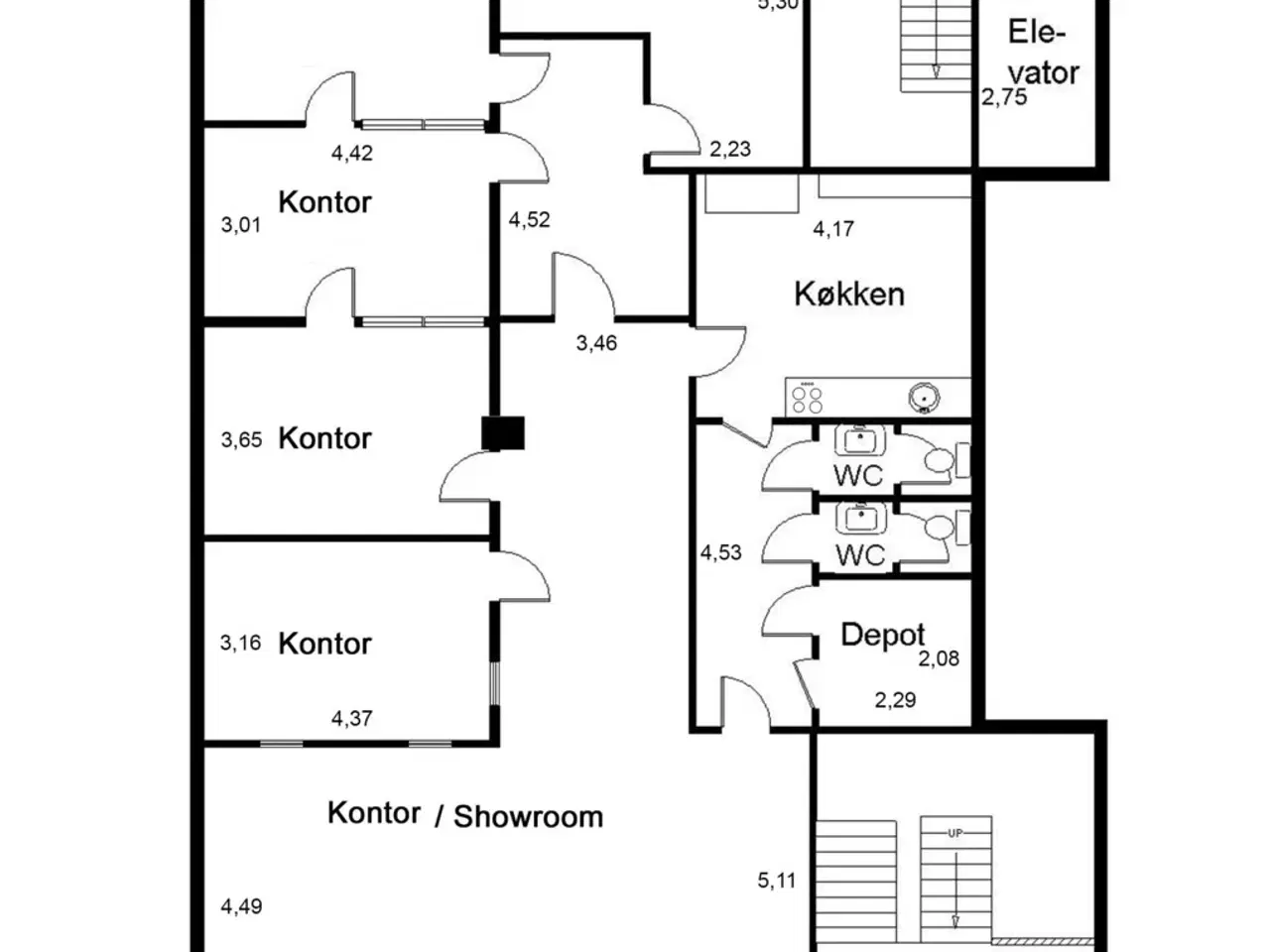 Billede 12 - Kontor med lager til rampeplan.