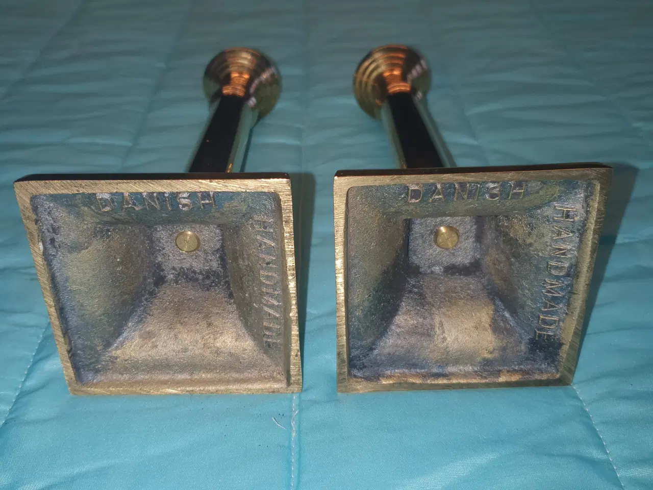 Billede 5 - Dansk håndlavede messinglysestager