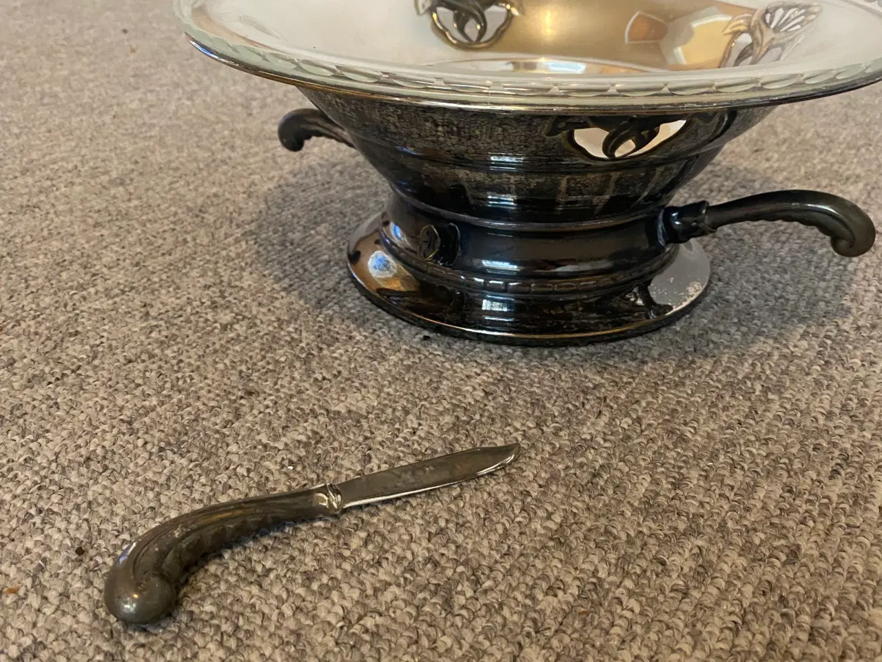 Billede 1 - Antik frugtskål med knive